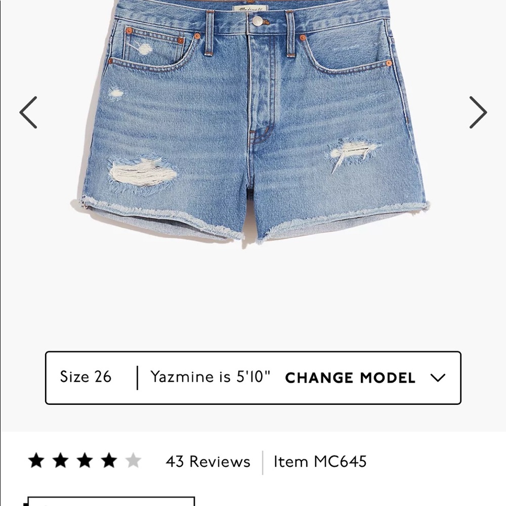NWT Madewell Curvy Relax Denim Shorts - Picture 2 of 5